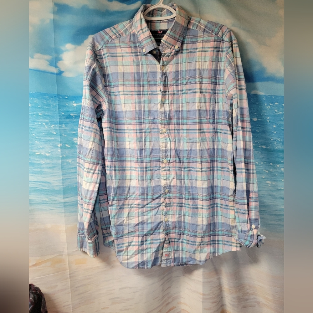 Vineyard Vines Classic Fit Murray Long Sleeve Button Down Shirt Size Small